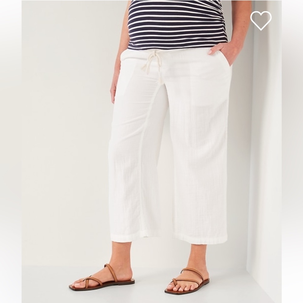Selling Two Pair Gauze Maternity Pants (white and black)